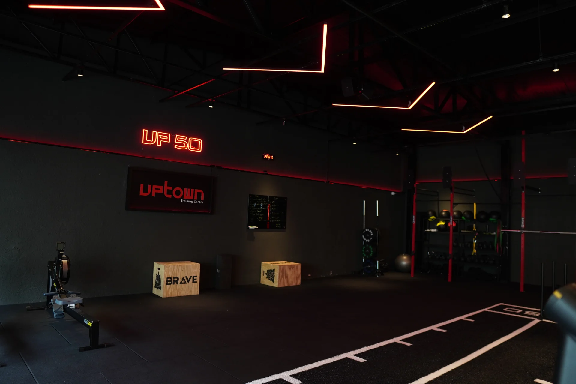 Espaço dedicado às aulas coletivas UP 50 na Uptown