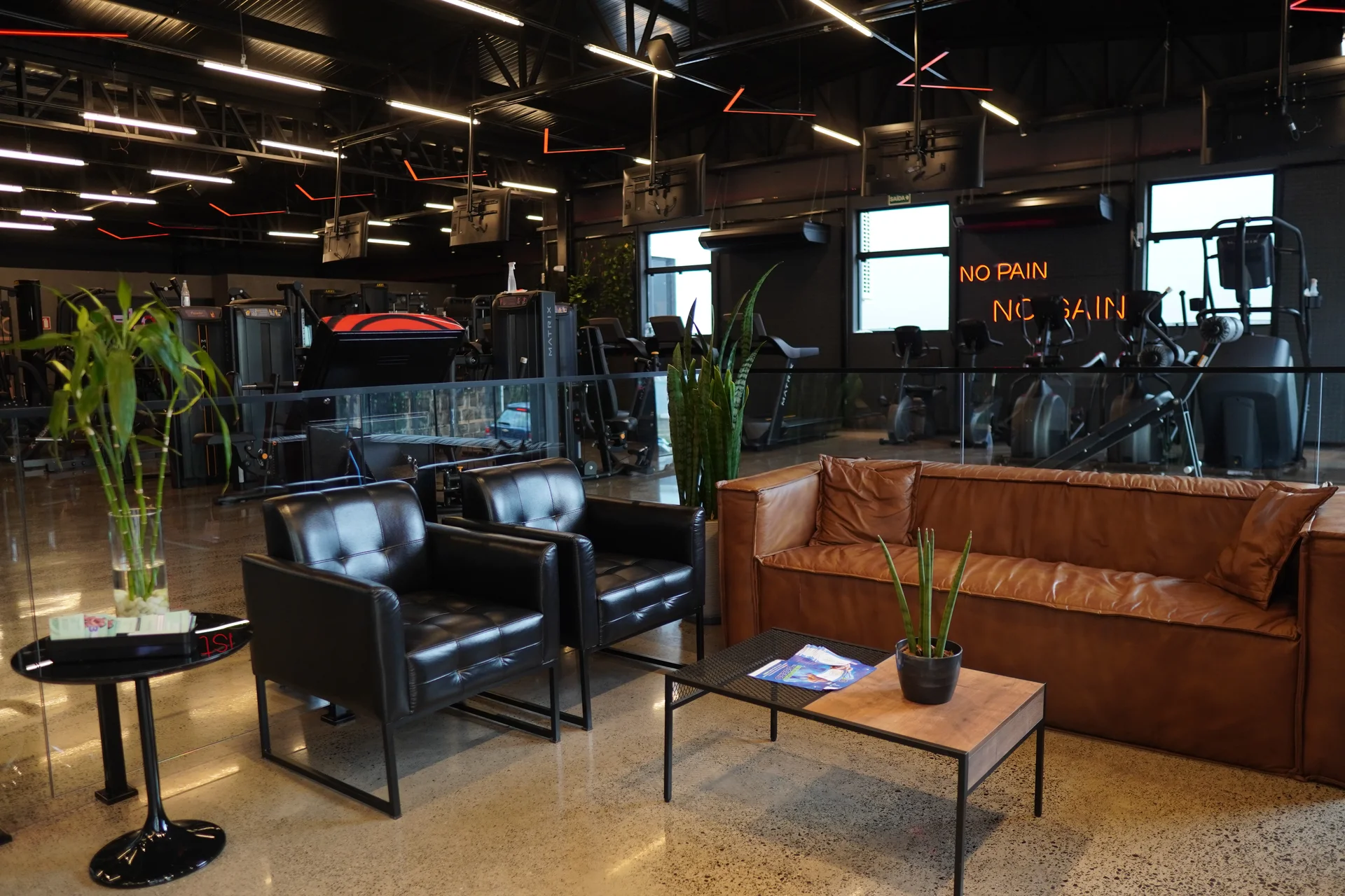 Lounge da Uptown Training Center em Caçador/SC